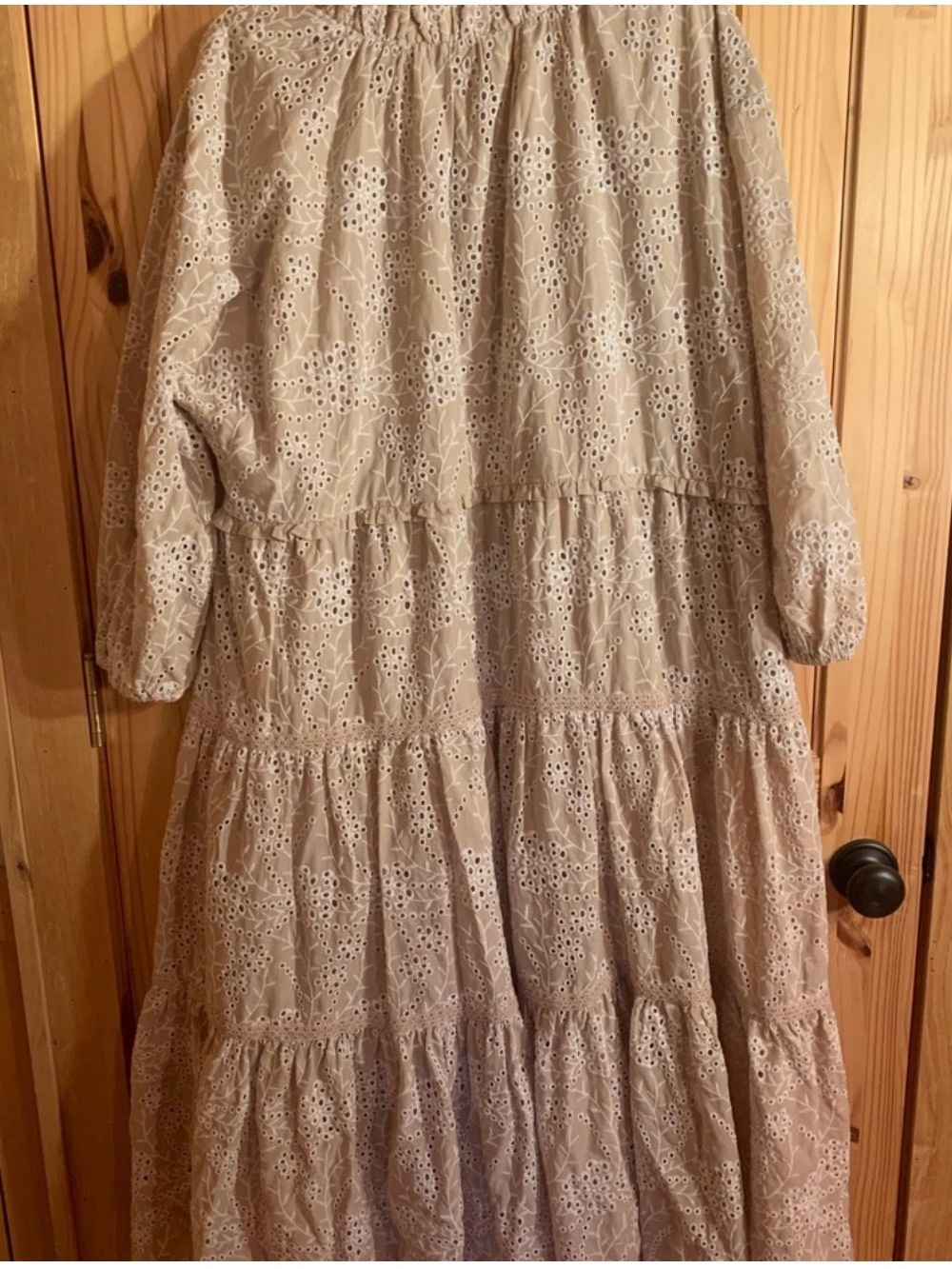 Chico's Beige Eyelet Maxi Dress - Picture 2 of 3